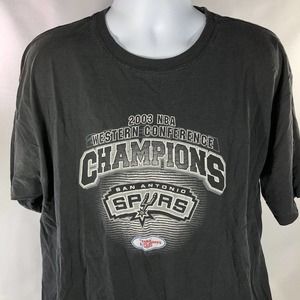 Vintage 2003 Western Conference Champions San Antonio Spurs Shirt Mens 2XL NBA